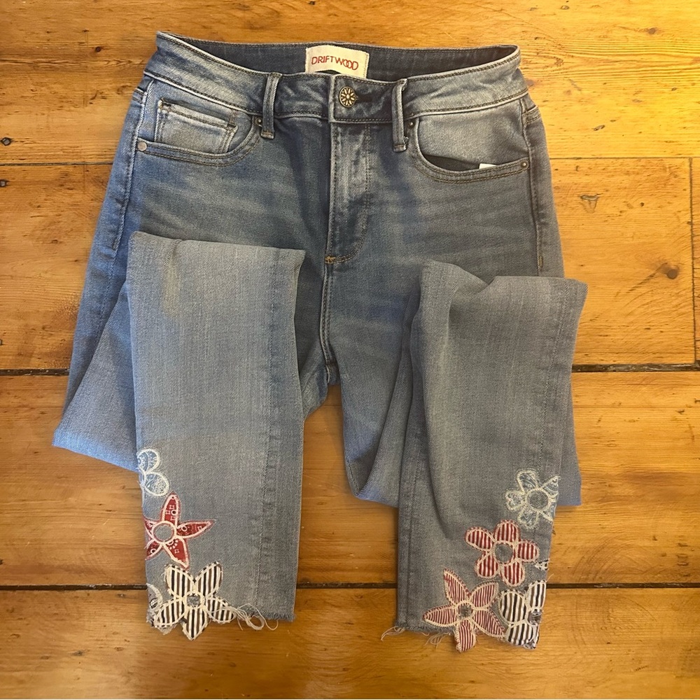 Driftwood Floral Embellished Jeans